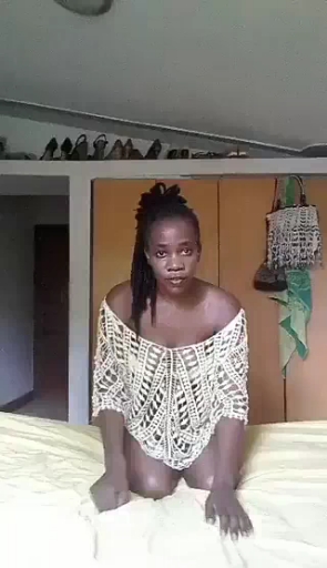 Horny & alone african mature decides to give us a show
